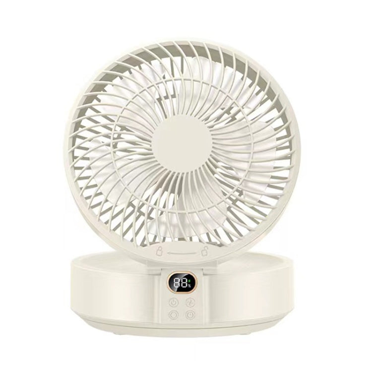 WSK302 4000mAh Swivel Head Wall Mounted Fan with Night Light White