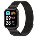 2 in 1 Milan Metal Watch Band with Watch Frame, For Redmi Watch 3 Lite / Watch 3 Active For Redmi Watch 3 Lite Watch 3 Active Black