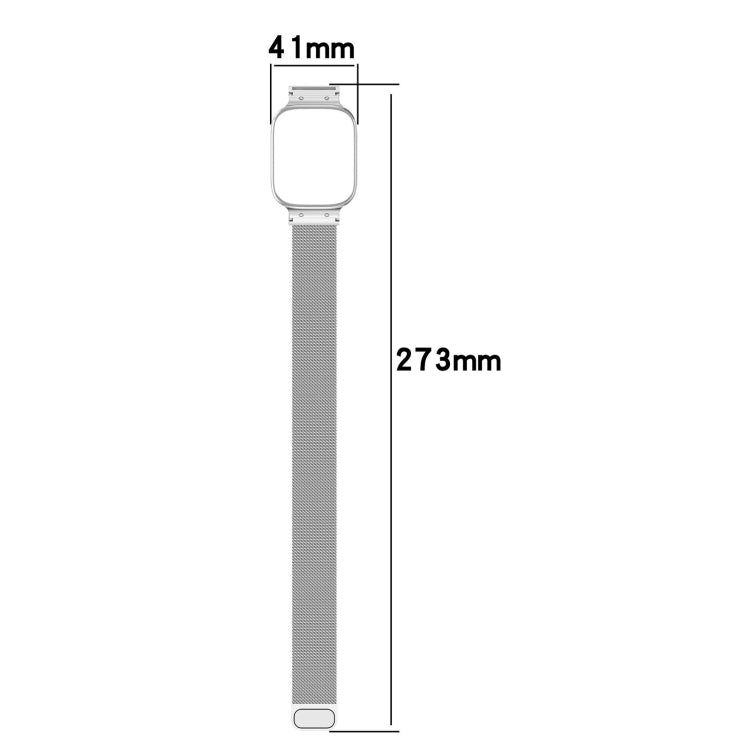 2 in 1 Milan Metal Watch Band with Watch Frame, For Redmi Watch 3 Lite / Watch 3 Active