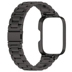 2 in 1 Three-bead Metal Watch Band with Watch Frame, For Redmi Watch 3 Lite / Watch 3 Active