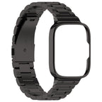 2 in 1 Three-bead Metal Watch Band with Watch Frame, For Redmi Watch 3 Lite / Watch 3 Active