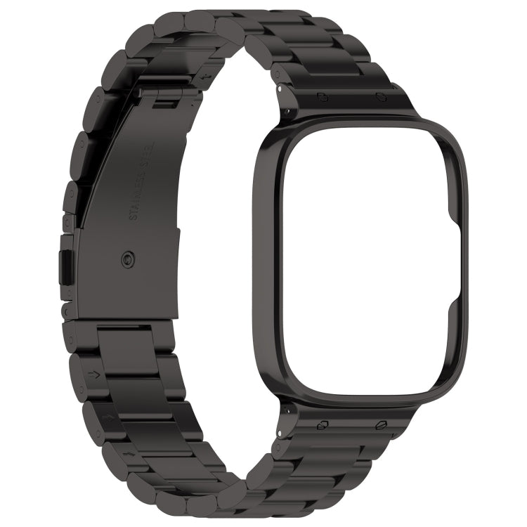 2 in 1 Three-bead Metal Watch Band with Watch Frame, For Redmi Watch 3 Lite / Watch 3 Active