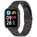 2 in 1 Three-bead Metal Watch Band with Watch Frame, For Redmi Watch 3 Lite / Watch 3 Active For Redmi Watch 3 Lite Watch 3 Active Black