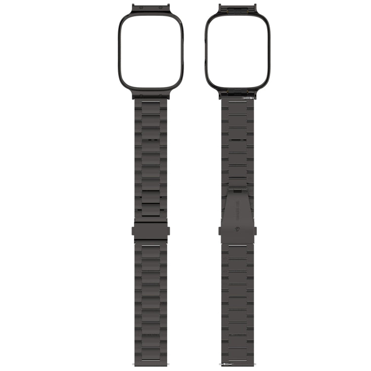 2 in 1 Three-bead Metal Watch Band with Watch Frame, For Redmi Watch 3 Lite / Watch 3 Active