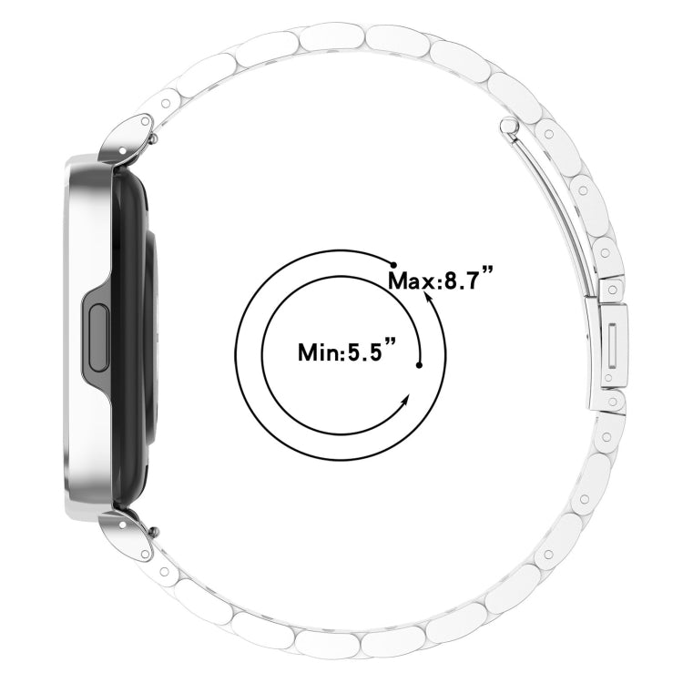 2 in 1 Three-bead Metal Watch Band with Watch Frame, For Redmi Watch 3 Lite / Watch 3 Active