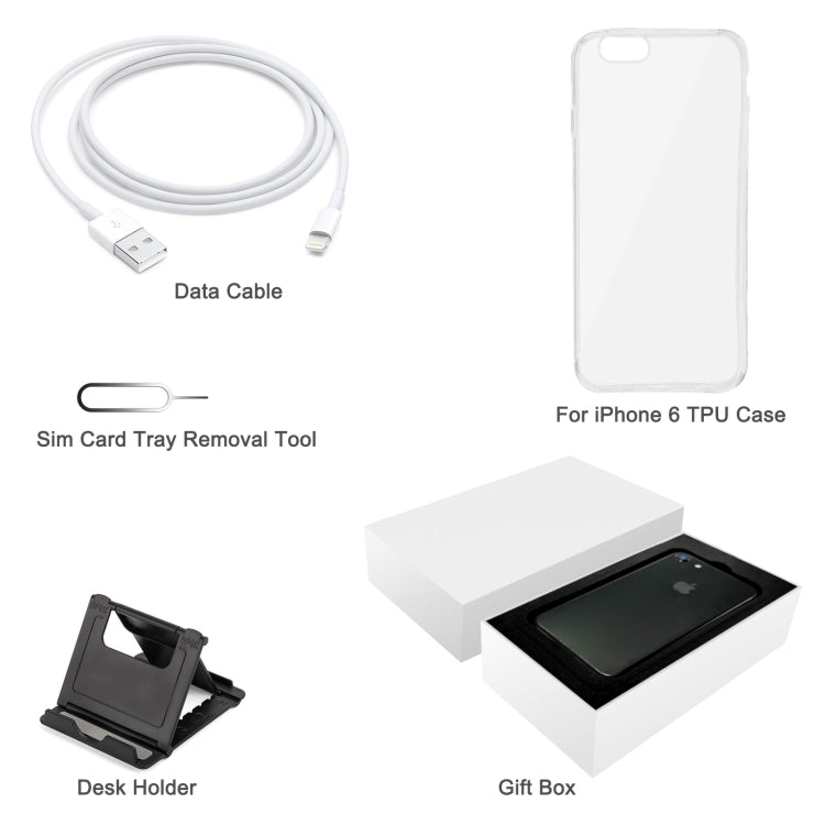 TPU Case + Desk Holder + Data Cable + Sim Card Tray Removal Tool + Gift Box – Data Transmission, TPU, For iPhone 12, For iPhone 13 Pro Max, For iPhone 7 / 8 / SE 2020, For iPhone 12 Pro Max, For iPhone 11, For iPhone X, For iPhone 7 Plus, For iPhone SE For iPhone 6