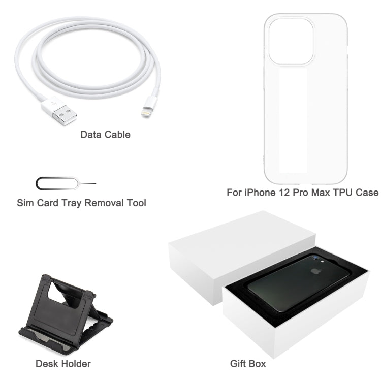 TPU Case + Desk Holder + Data Cable + Sim Card Tray Removal Tool + Gift Box – Data Transmission, TPU, For iPhone 12, For iPhone 13 Pro Max, For iPhone 7 / 8 / SE 2020, For iPhone 12 Pro Max, For iPhone 11, For iPhone X, For iPhone 7 Plus, For iPhone SE For iPhone 13 Pro Max