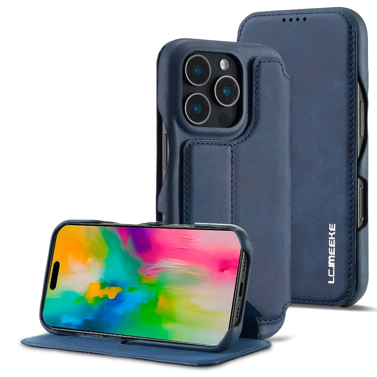 LC.IMEEKE Hon Ancient Series Flip Leather Phone Case – Card Slot, Flip, Leather, For iPhone 16 Pro Max, For iPhone 16 Pro, For iPhone 16 Plus, For iPhone 16 For iPhone 16 Pro Blue