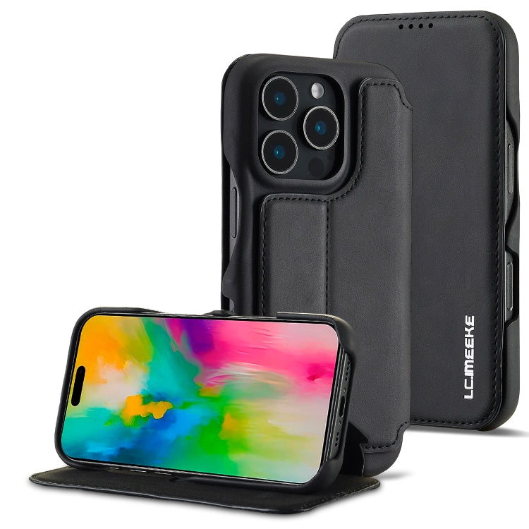 LC.IMEEKE Hon Ancient Series Flip Leather Phone Case, For iPhone 15 Pro Max, For iPhone 15 Pro, For iPhone 15 Plus, For iPhone 15 For iPhone 15 Pro Max Black