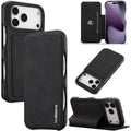 LC.IMEEKE Hon Ancient Series Flip Leather Phone Case, For iPhone 17 Pro Max, For iPhone 17 Pro, For iPhone 17, For iPhone Air For iPhone 17 Pro Max Black