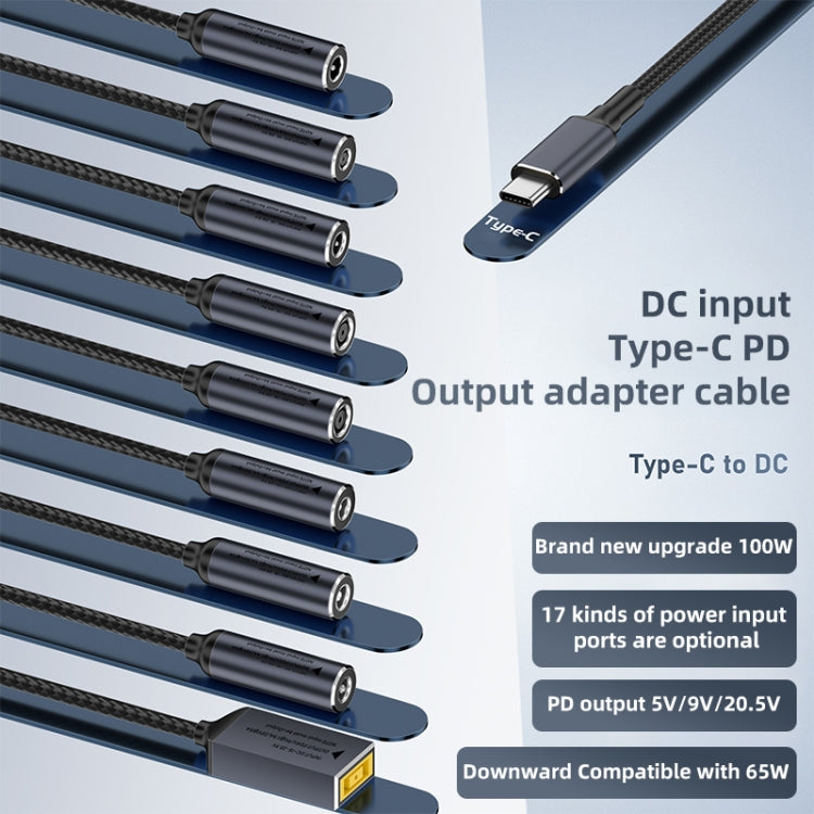 100W Computer Charging Adapter Connector, DC 2.5 x 0.7mm to USB-C / Type-C Male, DC 3 x 1.1mm to USB-C / Type-C Male, DC 4 x 1.7mm to USB-C / Type-C Male, DC 4.5 x 0.6mm to USB-C / Type-C Male, DC 4.8 x 1.7mm to USB-C / Type-C Male... – Fast Charging,...
