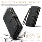 CaseMe C30 Card Slots Zipper Wallet Leather Phone Case, For Samsung Galaxy S24 5G, For Samsung Galaxy S23 FE, For Samsung Galaxy A24 4G, For Samsung Galaxy A23