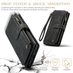 CaseMe C30 Card Slots Zipper Wallet Leather Phone Case, For Samsung Galaxy A25 4G, For Samsung Galaxy A15, For Samsung Galaxy A55 5G, For Samsung Galaxy A35 5G, For Samsung Galaxy S24 Ultra 5G, For Samsung Galaxy S24+ 5G