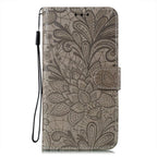 Lace Flower Embossing Flip Leather Phone Case, For iPhone 16, For iPhone 15 Pro Max, For iPhone 15 Pro, For iPhone 15 Plus