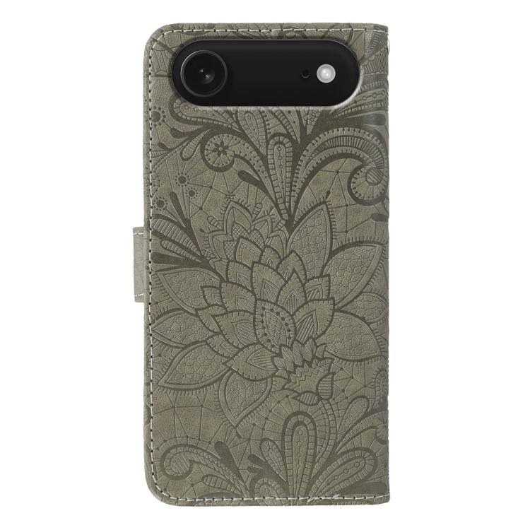 Lace Flower Embossing Flip Leather Phone Case, For iPhone Air, For iPhone 16 Pro Max, For iPhone 16 Pro, For iPhone 16 Plus