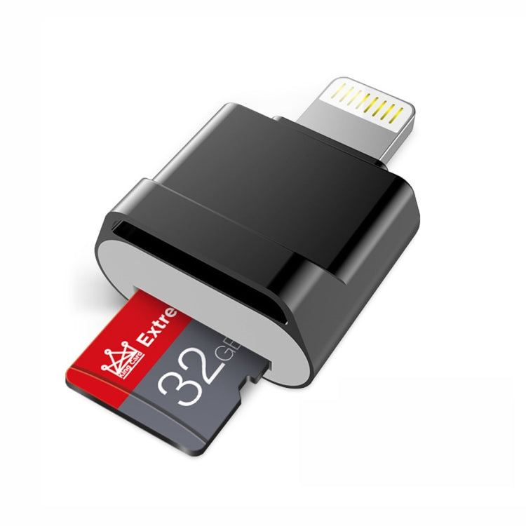 MicroDrive 8pin To TF Card Adapter Mini iPhone & iPad TF Card Reader, Card Reader – Data Transmission Card Reader Black