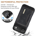 DG.MING M2 Series 3-Fold Card Bag Wallet Leather Phone Case, For iPhone Air, For iPhone 16 Pro Max, For iPhone 16 Pro, For iPhone 16 Plus
