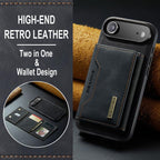 DG.MING M2 Series 3-Fold Card Bag Wallet Leather Phone Case, For iPhone Air, For iPhone 16 Pro Max, For iPhone 16 Pro, For iPhone 16 Plus