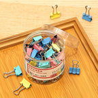 Deli 8556ES60pcs / Box Colorful Binder Clip Bill Clip Dovetail Clip Metal Iron Bill Clip, 15mm x 60pcs / Box, 19mm x 40pcs / Box 15mm x 60pcs Box