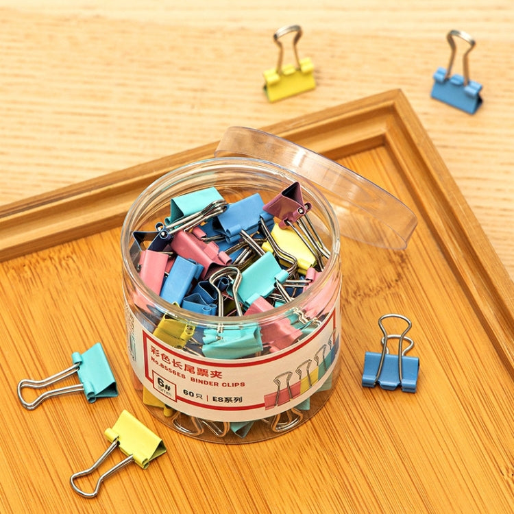 Deli 8556ES60pcs / Box Colorful Binder Clip Bill Clip Dovetail Clip Metal Iron Bill Clip, 15mm x 60pcs / Box, 19mm x 40pcs / Box 15mm x 60pcs Box