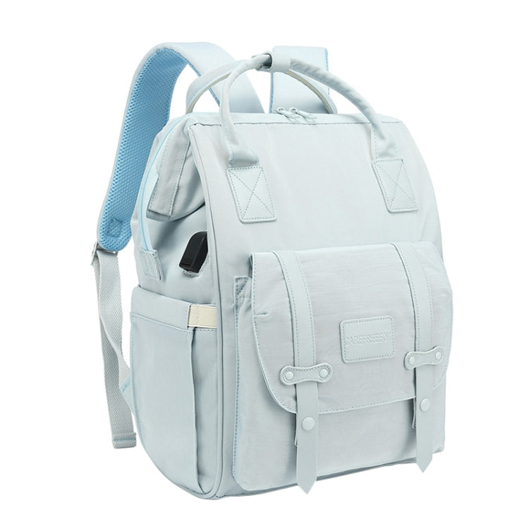 Multifunctional Mommy Bag Large Capacity Outgoing Baby Care Backpack, Grey, Blue, Black, Pink, Cartoon Bear – Waterproof, Anti-Scratch, Wear-resistant Blue