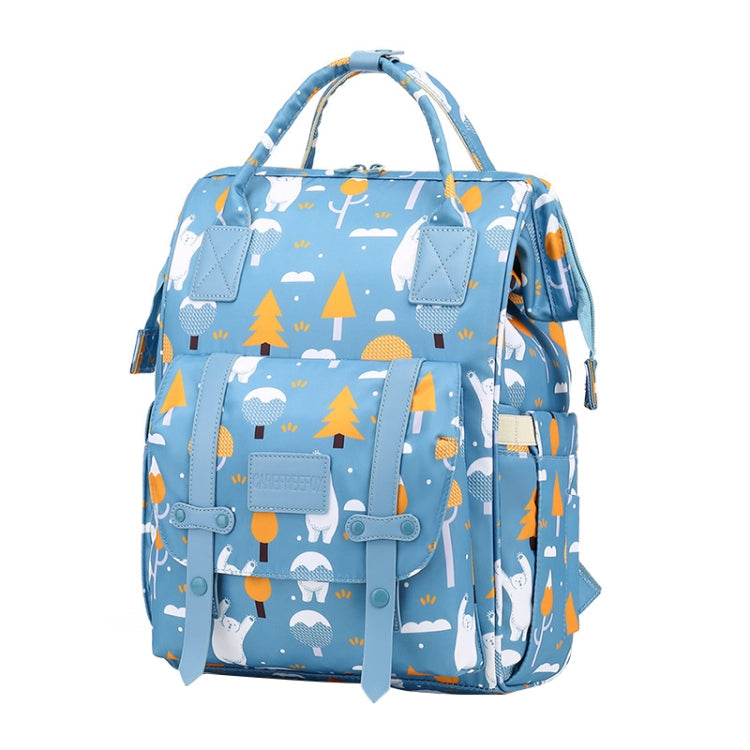 Multifunctional Mommy Bag Large Capacity Outgoing Baby Care Backpack, Grey, Blue, Black, Pink, Cartoon Bear – Waterproof, Anti-Scratch, Wear-resistant Cartoon Bear