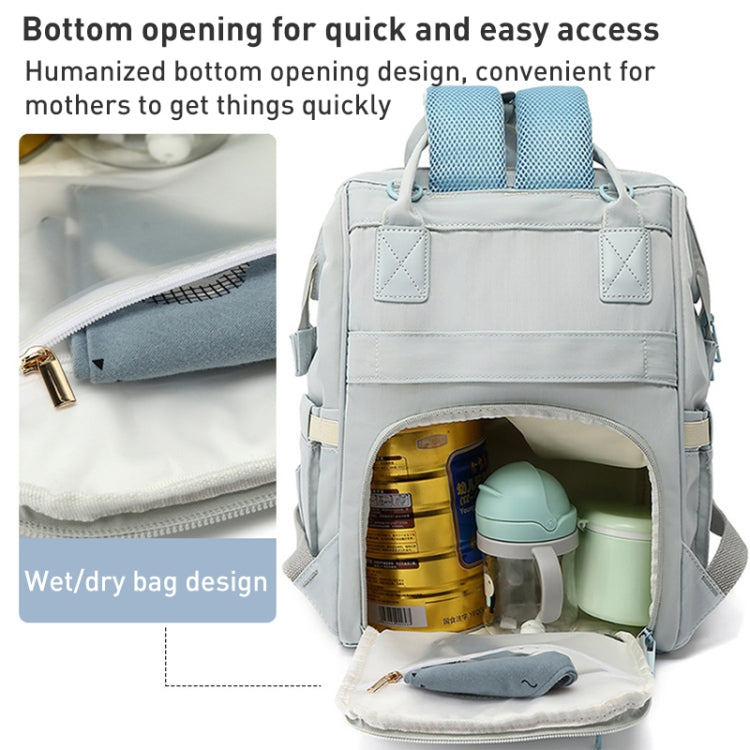 Multifunctional Mommy Bag Large Capacity Outgoing Baby Care Backpack, Grey, Blue, Black, Pink, Cartoon Bear – Waterproof, Anti-Scratch, Wear-resistant