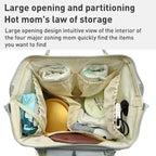 Multifunctional Mommy Bag Large Capacity Outgoing Baby Care Backpack, Grey, Blue, Black, Pink, Cartoon Bear – Waterproof, Anti-Scratch, Wear-resistant