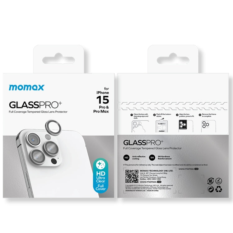 MOMAX Screen Protector Film – Eagle Eye Independent Full Cover Phone Lens Glass Film, For iPhone 15...