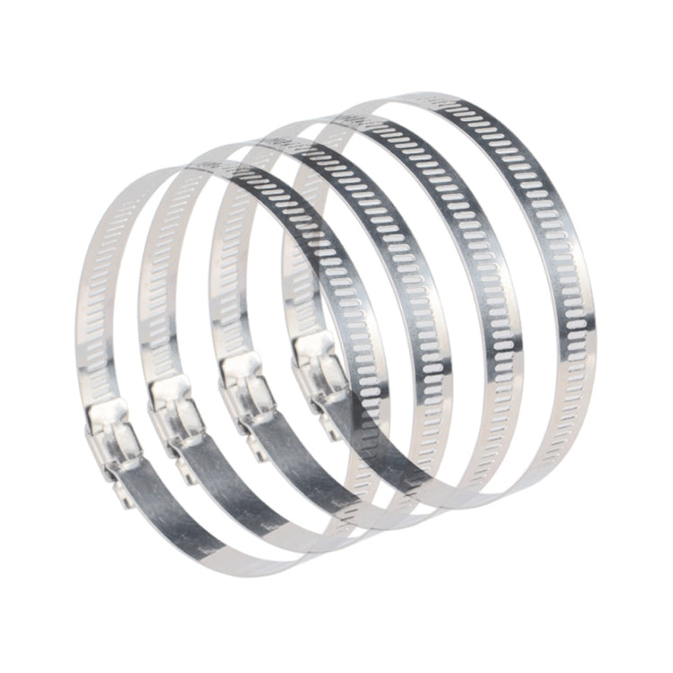 4 PCS Stainless Steel Hose Clamps Pipe Clip Fuel Line Clip, Size: 91-114mm, 4 PCS Size: 91-114mm 4 PCS Size: 91-114mm
