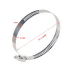 4 PCS Stainless Steel Hose Clamps Pipe Clip Fuel Line Clip, Size: 91-114mm, 4 PCS Size: 91-114mm