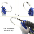 4 PCS Stainless Steel Hose Clamps Pipe Clip Fuel Line Clip, Size: 91-114mm, 4 PCS Size: 91-114mm