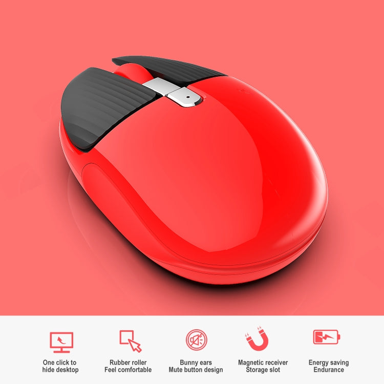HXSJ M106 2.4GHZ 1600dpi Single-mode Wireless Mouse USB Rechargeable – Wireless Charging, Data Transmission