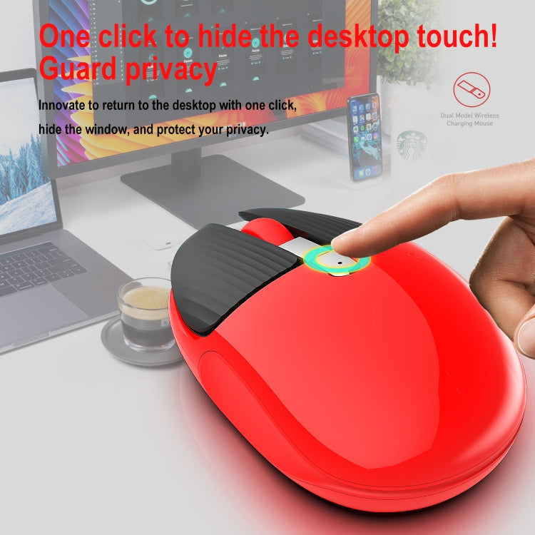 HXSJ M106 2.4GHZ 1600dpi Single-mode Wireless Mouse USB Rechargeable – Wireless Charging, Data Transmission