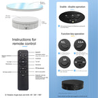22cm Mirror Electric Rotating Display Stand Live Video Shooting Props Turntable, Regular Version, With Remote Control