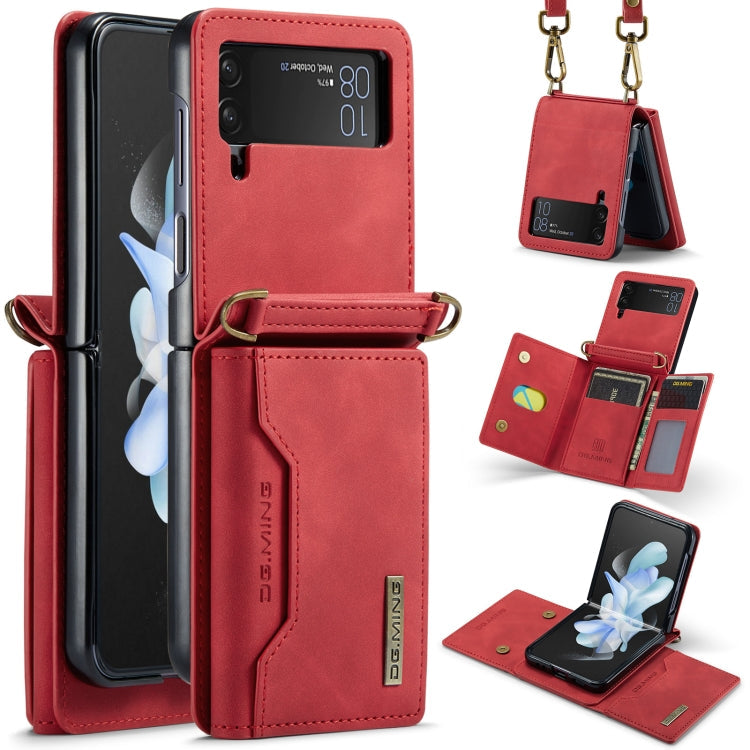 DG.MING M2 Series Card Bag Magnetic Leather Phone Case – Magnetic, Card Slot, Leather, For Samsung Galaxy Z Flip6, For Samsung Galaxy Z Flip5 5G, For Samsung Galaxy Z Flip4 5G, For Samsung Galaxy Z Flip3 5G For Samsung Galaxy Z Flip3 5G Red