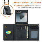 DG.MING M2 Series Card Bag Magnetic Leather Phone Case, For Samsung Galaxy Z Flip6, For Samsung Galaxy Z Flip5 5G, For Samsung Galaxy Z Flip4 5G, For Samsung Galaxy Z Flip3 5G