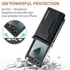 DG.MING M2 Series Card Bag Magnetic Leather Phone Case, For Samsung Galaxy Z Flip6, For Samsung Galaxy Z Flip5 5G, For Samsung Galaxy Z Flip4 5G, For Samsung Galaxy Z Flip3 5G