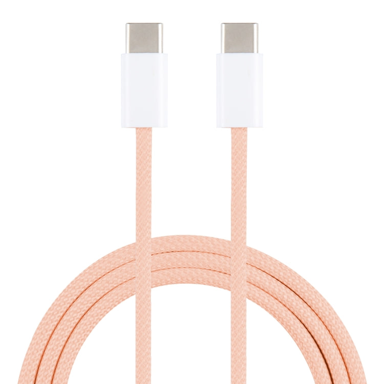 1m USB-C / Type-C to Type-C Macaron Braided Charging Cable – Fast Charging, Data Transmission, TPU