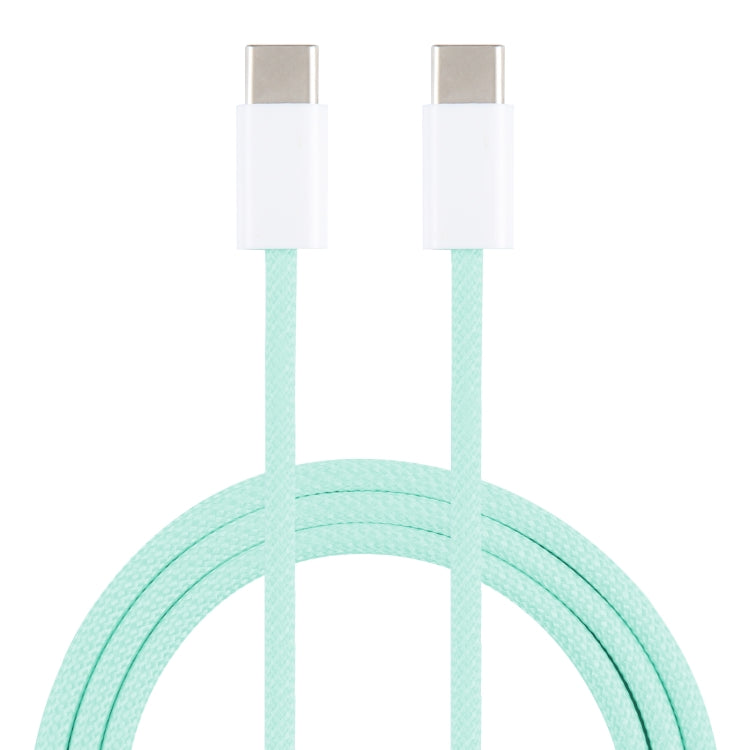1m USB-C / Type-C to Type-C Macaron Braided Charging Cable – Fast Charging, Data Transmission, TPU