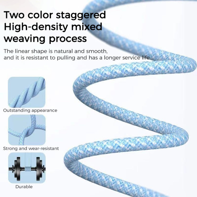 1m USB-C / Type-C to Type-C Macaron Braided Charging Cable – Fast Charging, Data Transmission, TPU