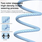1m USB-C / Type-C to Type-C Macaron Braided Charging Cable – Fast Charging, Data Transmission, TPU