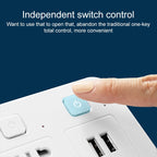 Home Office Multifunctional USB Wireless Plug Converter Plug Board, with Night Light, 1 to 4 + 2USB