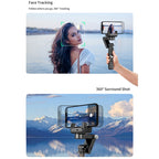 Q18 Desktop Intelligent Tracking Gimbal Stabilizer Multi-function Fill Light Selfie Stick, Q18