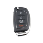 4-button Folding Car Key Shell with Metal Edge Solaris ix35 ix4 Santa For Hyundai Sonata 2014-2017 / Tucson 2016-2019 / Santa Fe 2013-2016, For Hyundai 4-button Solaris ix35 ix4 For Hyundai 4-button Solaris ix35 ix4