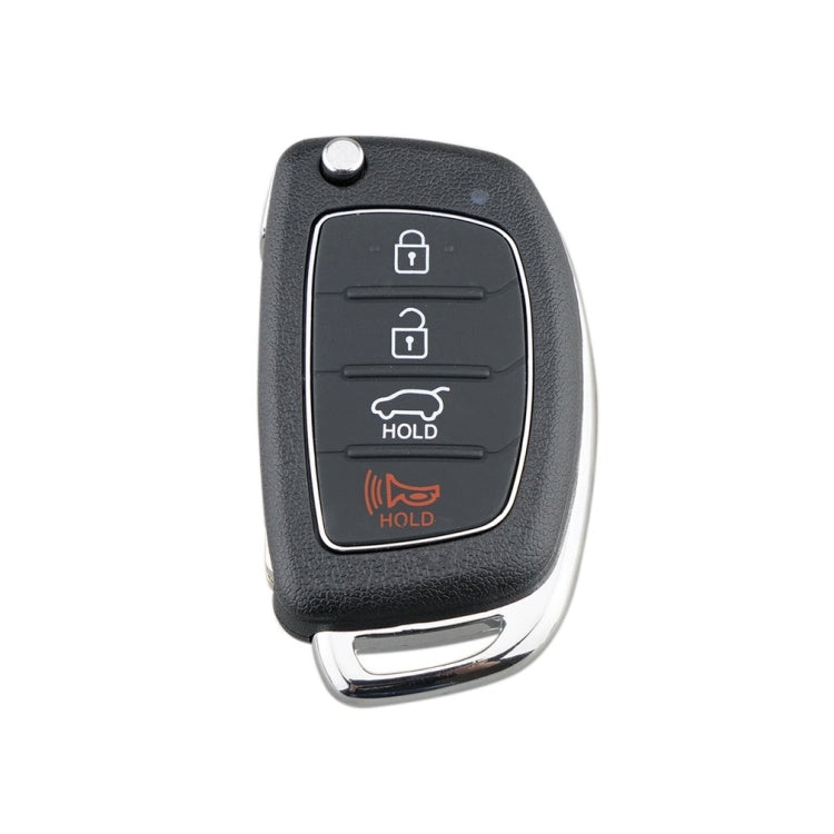 4-button Folding Car Key Shell with Metal Edge Solaris ix35 ix4 Santa For Hyundai Sonata 2014-2017 / Tucson 2016-2019 / Santa Fe 2013-2016, For Hyundai 4-button Solaris ix35 ix4 For Hyundai 4-button Solaris ix35 ix4