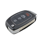 4-button Folding Car Key Shell with Metal Edge Solaris ix35 ix4 Santa For Hyundai Sonata 2014-2017 / Tucson 2016-2019 / Santa Fe 2013-2016, For Hyundai 4-button Solaris ix35 ix4