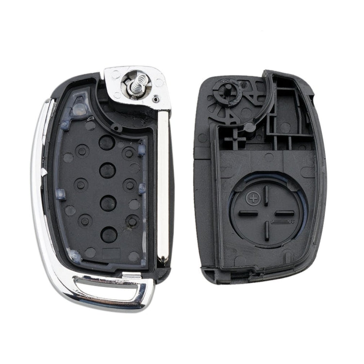 4-button Folding Car Key Shell with Metal Edge Solaris ix35 ix4 Santa For Hyundai Sonata 2014-2017 / Tucson 2016-2019 / Santa Fe 2013-2016, For Hyundai 4-button Solaris ix35 ix4