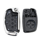 4-button Folding Car Key Shell with Metal Edge Solaris ix35 ix4 Santa For Hyundai Sonata 2014-2017 / Tucson 2016-2019 / Santa Fe 2013-2016, For Hyundai 4-button Solaris ix35 ix4