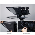 FEELWORLD TP16 16 inch Tablet Horizontal Vertical Prompting Folding Teleprompter, Bluetooth Remote Control, TP16